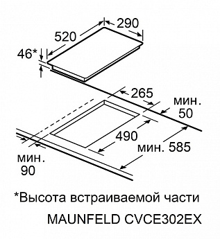 картинка Варочная панель Maunfeld CVCE302EXBK 